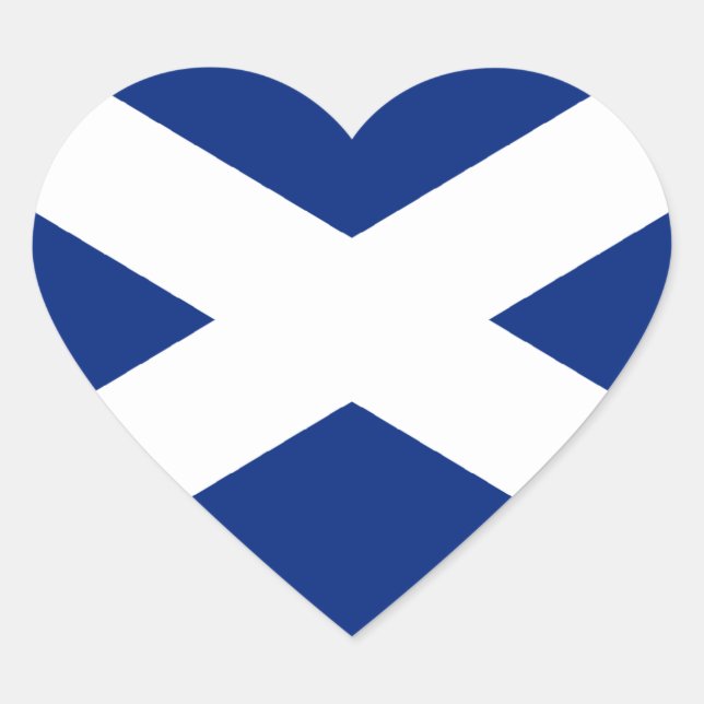 Pegatina En Forma De Corazón Escocia (Anverso)