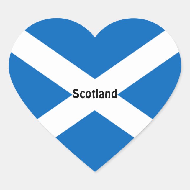 Pegatina En Forma De Corazón Escocia - Bandera de Escocia (Anverso)
