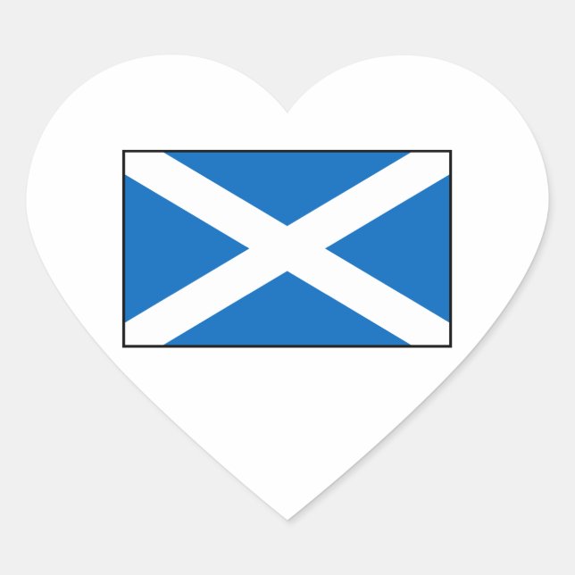 Pegatina En Forma De Corazón Escocia - Bandera escocesa (Anverso)