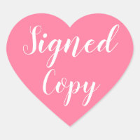 Escritor de autor de copia firmada Romance Pink