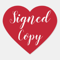 Escritor de copia romántica firmado por el corazón