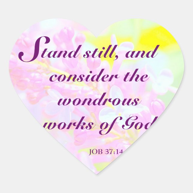 Pegatina En Forma De Corazón Escritura Cristiana Biblia Verse Trabajo Diseño Fl (Anverso)