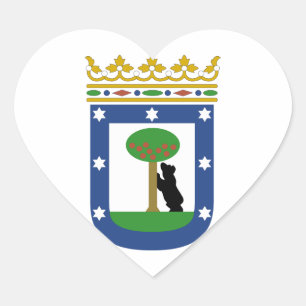 Pegatina En Forma De Corazón Escudo de armas de Madrid España