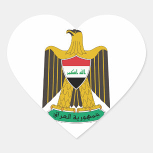 Pegatina En Forma De Corazón Escudo de armas del Iraq