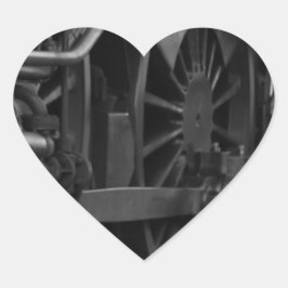 Pegatina En Forma De Corazón Escuela mecánica de locomotoras