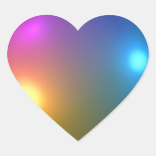 Pegatina En Forma De Corazón Esferas brillantes