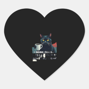 Pegatina En Forma De Corazón Eso es lo que hago Bebo café Odio a la gente Y 