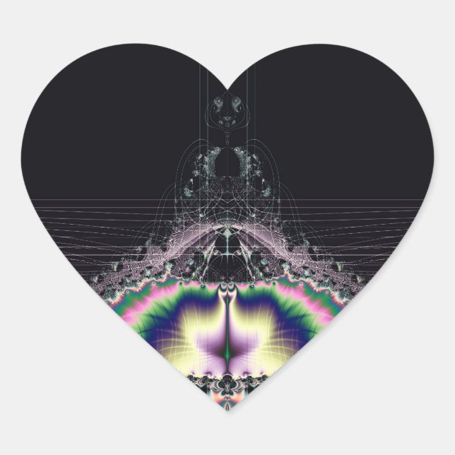 Pegatina En Forma De Corazón Espacio mágico (Anverso)
