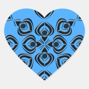 Pegatina En Forma De Corazón Espadas