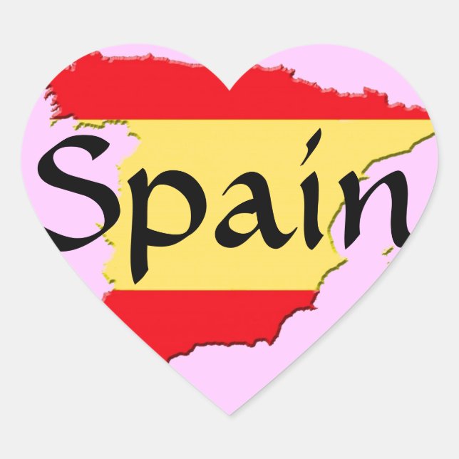 Pegatina En Forma De Corazón España (Anverso)