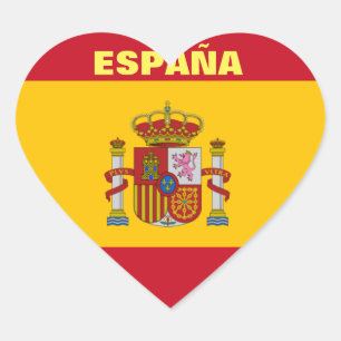 PEGATINA EN FORMA DE CORAZÓN ESPAÑA