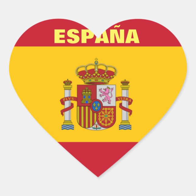 PEGATINA EN FORMA DE CORAZÓN ESPAÑA (Anverso)