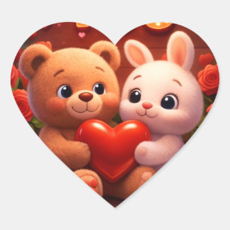 Pegatina En Forma De Corazón especial