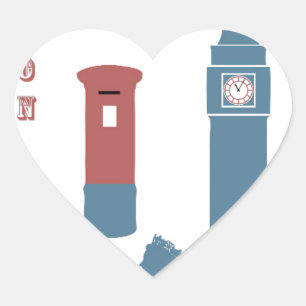 Pegatina En Forma De Corazón Especial de Londres