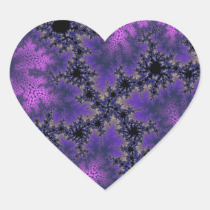 Pegatina En Forma De Corazón Especkle púrpura metálico
