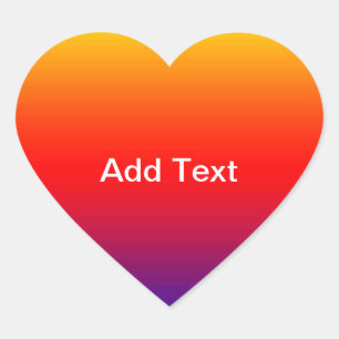 Pegatina En Forma De Corazón Espectro de colores horizontales -1