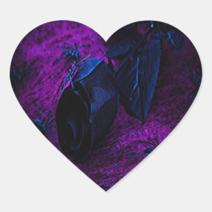Pegatina En Forma De Corazón Espeluznante Rosa de material negro, arañas negras