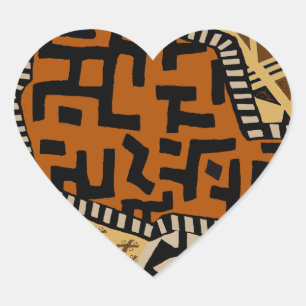 Pegatina En Forma De Corazón Espíritus de la Tierra del Chamán Africano