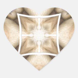Pegatina En Forma De Corazón Esplendor del Serengeti: Arte vibrante con cuero d