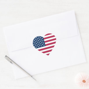 Pegatina En Forma De Corazón Estados Unidos de América bandera USA patriótico