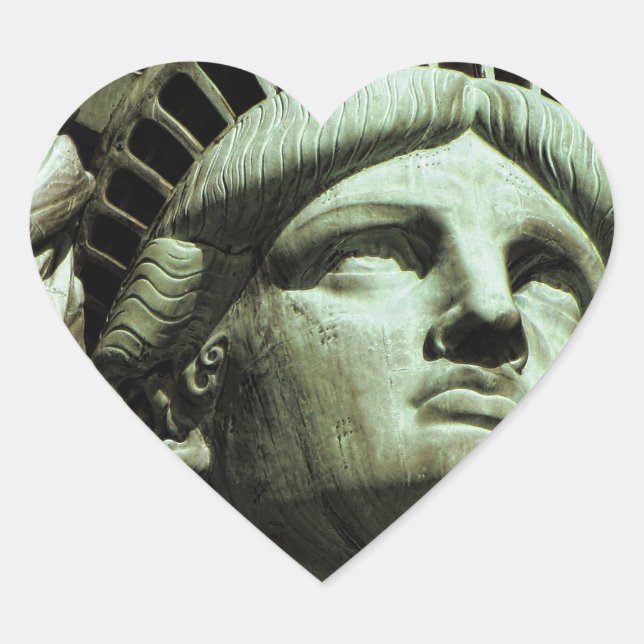 Pegatina En Forma De Corazón Estatua de la Libertad (Anverso)