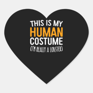 Pegatina En Forma De Corazón Este Es Mi Disfraz Humano. Soy Realmente Un Lobste