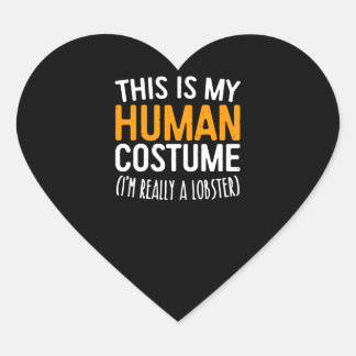 Pegatina En Forma De Corazón Este Es Mi Disfraz Humano. Soy Realmente Un Lobste