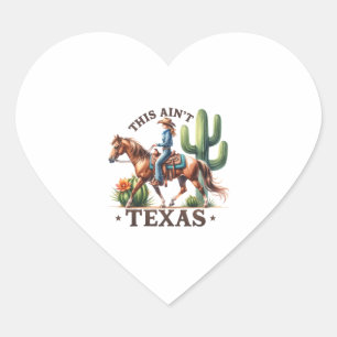 Pegatina En Forma De Corazón Este no es el caballo de gallina de Texas