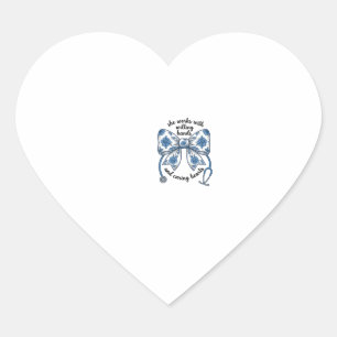 Pegatina En Forma De Corazón Estetoscopio de lazo floral de enfermera grabado v