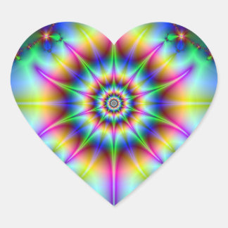 Pegatina En Forma De Corazón Estrella
