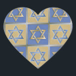 Pegatina En Forma De Corazón Estrella Judaica De David Metalizado Gold Blue<br><div class="desc">Está viendo la colección de diseño de Lee Hiller. Coleccionista,  ropa,  regalos y objetos de colección Lee Hiller Photography o colección de arte digital. Puedes ver su fotografía de la naturaleza en http://HikeOurPlanet.com/ y seguir su blog de senderismo dentro del Parque Nacional de Hot Springs.</div>
