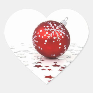 Pegatina En Forma De Corazón Estrellas navideñas de navidades