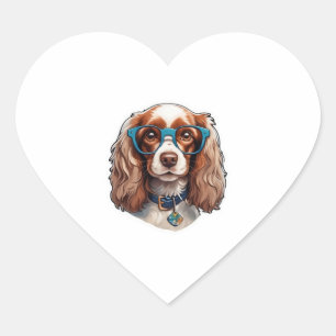 Pegatina En Forma De Corazón Estudiante de estudio de gafas divertidas de porci