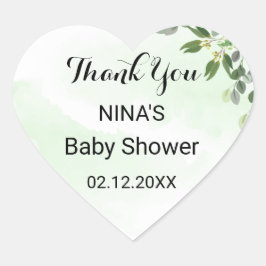 Pegatina En Forma De Corazón Eucalipto de oro deja la vegetación gracias