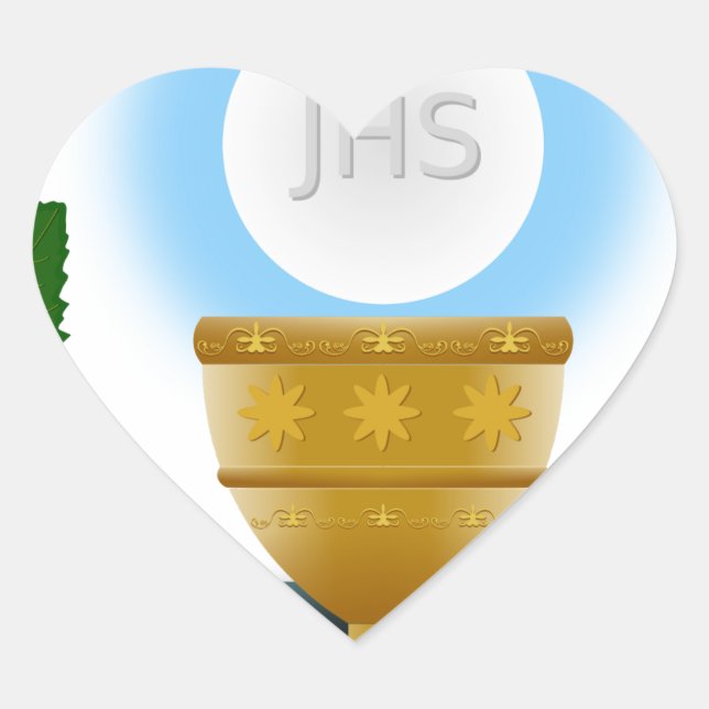 Pegatina En Forma De Corazón eucarista (Anverso)