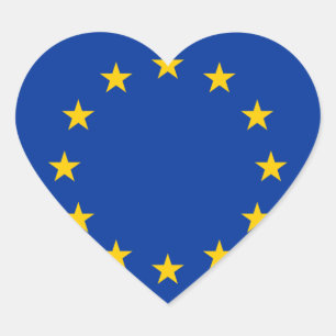 Pegatina En Forma De Corazón europa