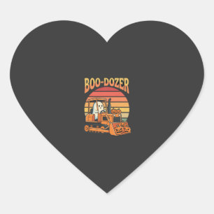 Pegatina En Forma De Corazón Excavadora de calabaza fantasma de Halloween Boo-D