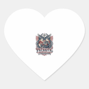 Pegatina En Forma De Corazón Explorador de Carretera del Desierto Patriótico
