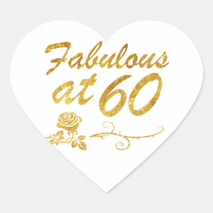 Pegatina En Forma De Corazón Fabuloso a los 60 años