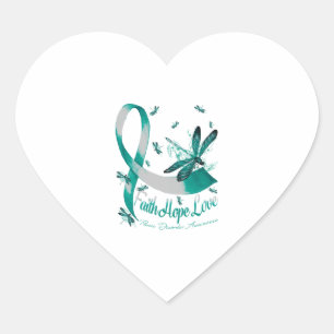 Pegatina En Forma De Corazón Faith Hope Love Pánico Trastorno de la conciencia