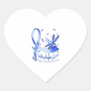 Pegatina En Forma De Corazón Faith Hope Love Pompe Enfermedad Sensibilización D
