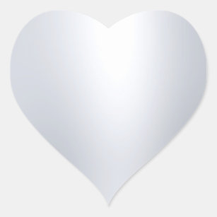 Pegatina En Forma De Corazón Falsa mirada en blanco de plata elegante del