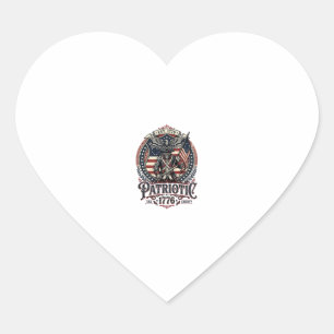 Pegatina En Forma De Corazón Fantasma Patriótico Patriota Horror Monstruo Patri