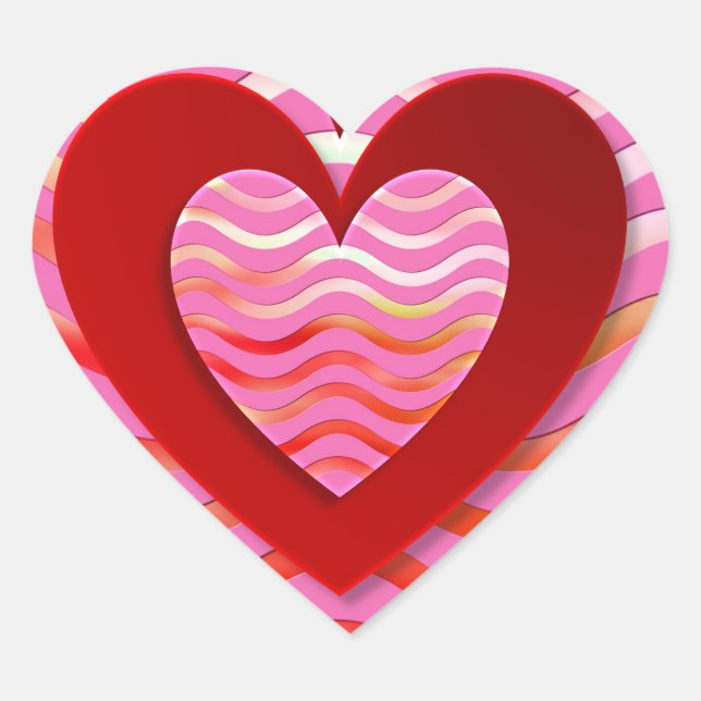 Pegatina En Forma De Corazón Fantástica imagen de amor (Anverso)