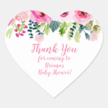 Favor de agradecimiento de Shower de bebé floral r