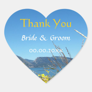 Pegatina En Forma De Corazón Favor de boda gracias, Parque Nacional Grand Teton