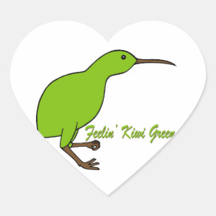 Pegatina En Forma De Corazón Feelin' Kiwi Green