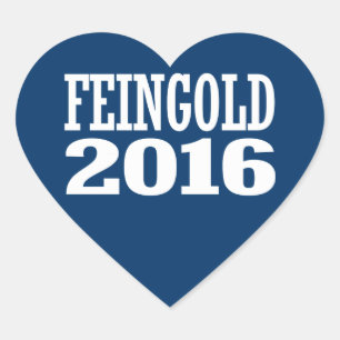 Pegatina En Forma De Corazón Feingold - Russ Feingold 2016