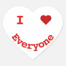 Pegatina En Forma De Corazón Feliz Cara Personalizada Yo Corro A Todos