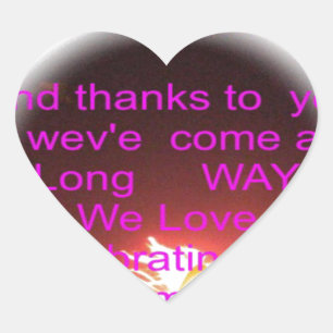 Pegatina En Forma De Corazón Feliz cumpleaños a tu arte Imprimir